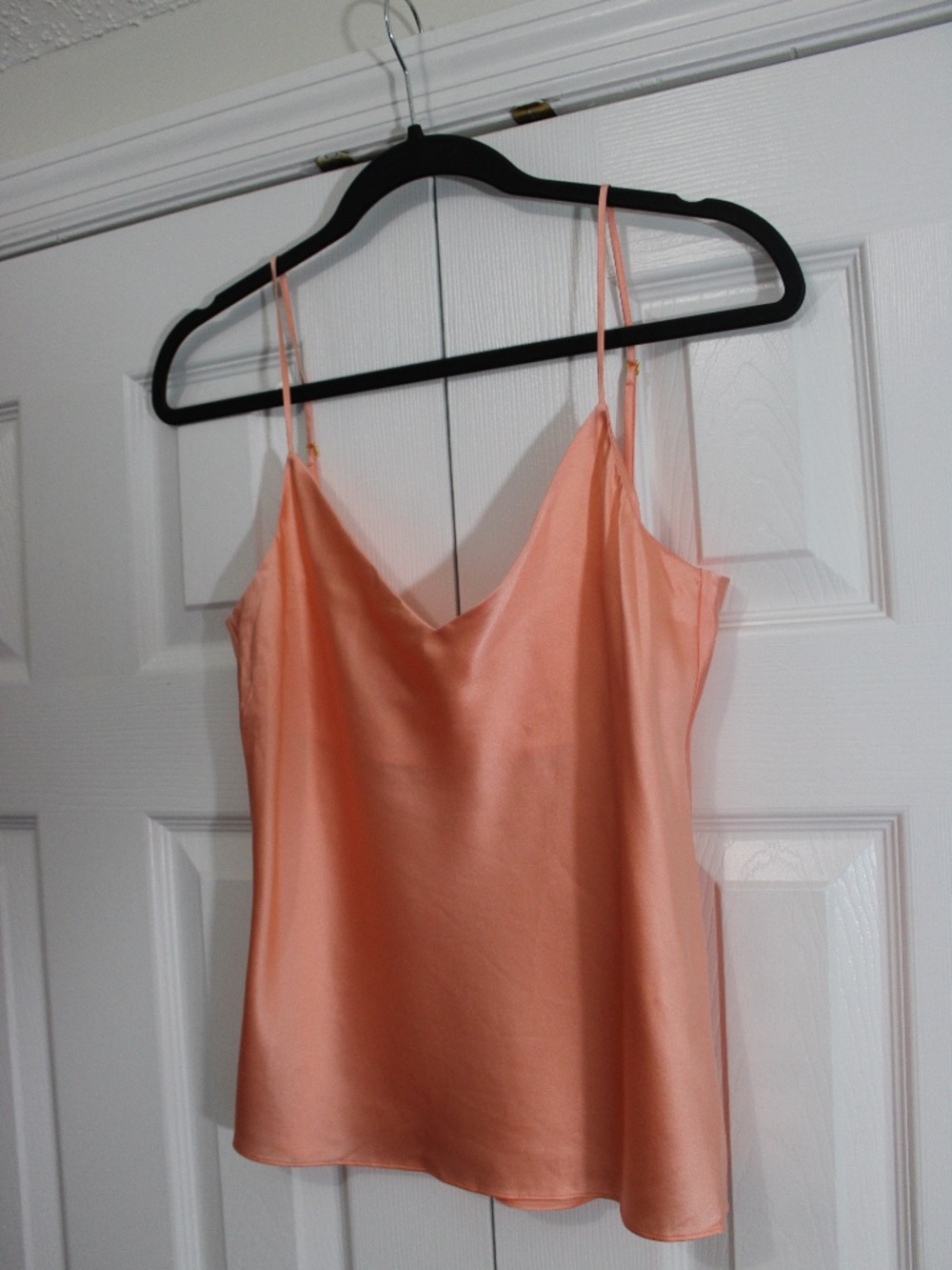 St. Cloud Label Silk Cowl Neck Camisole Peach Coral Size Small - Picture 2 of 8